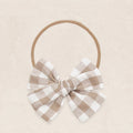 Adventure Bow - Taupe Gingham