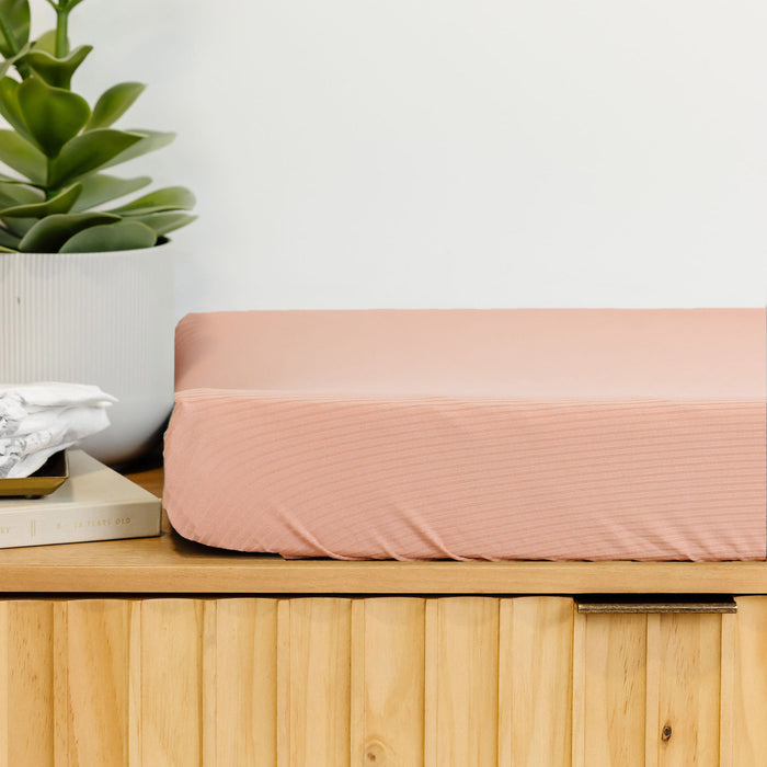Audrey Ribbed Crib Sheet + Changing Pad Cover Pack