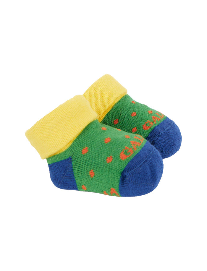 Babbucce bambino cotone fantasia pois verde - Gallo 1927 - Official Online Shop