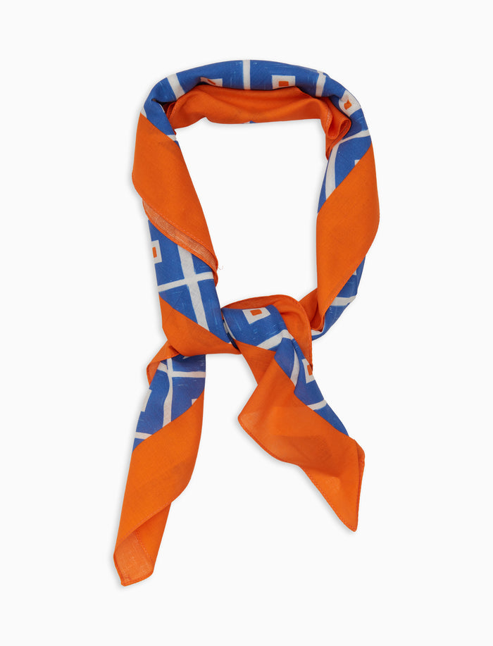 Bandana unisex cotone fantasia rombi blu - Gallo 1927 - Official Online Shop
