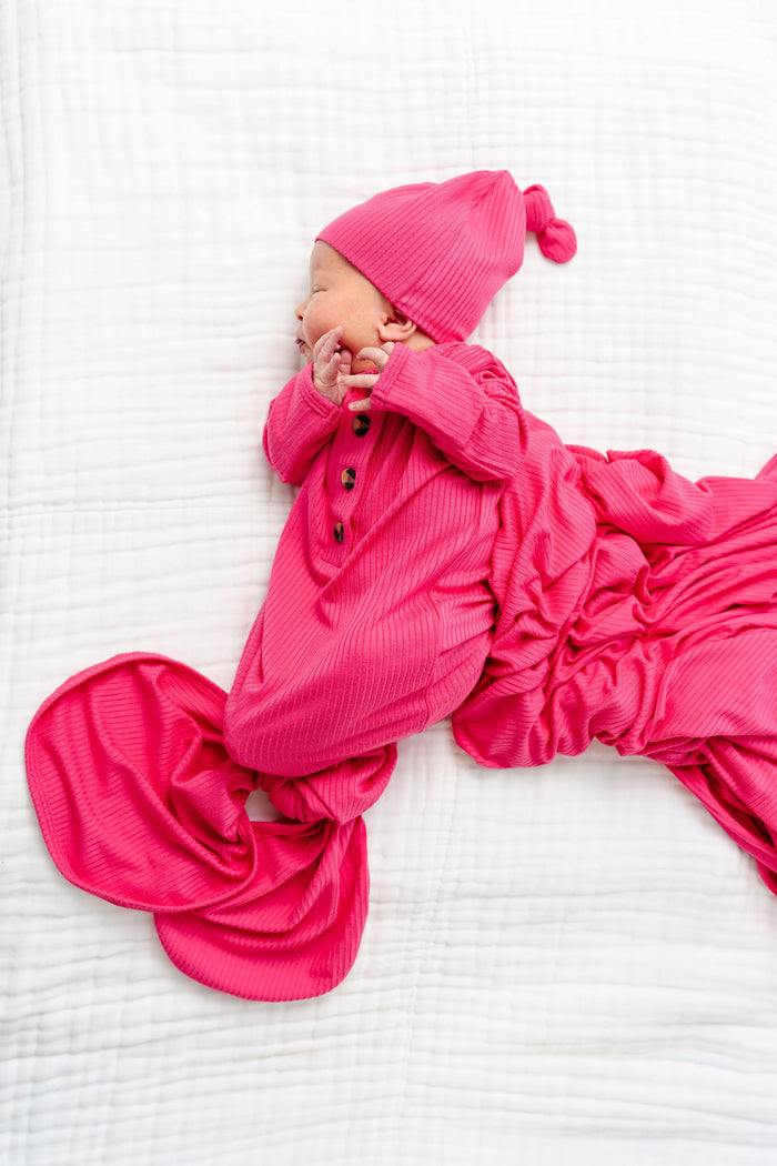 Barbie Ribbed Top Knot Hat