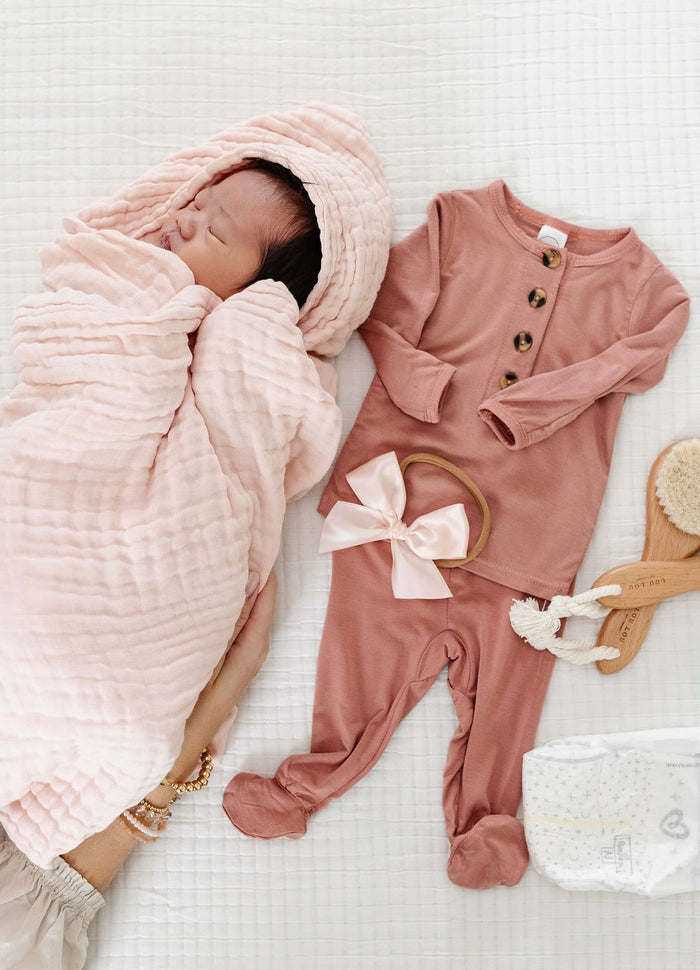 Bath - Baby/Toddler Hooded Towel - Blush