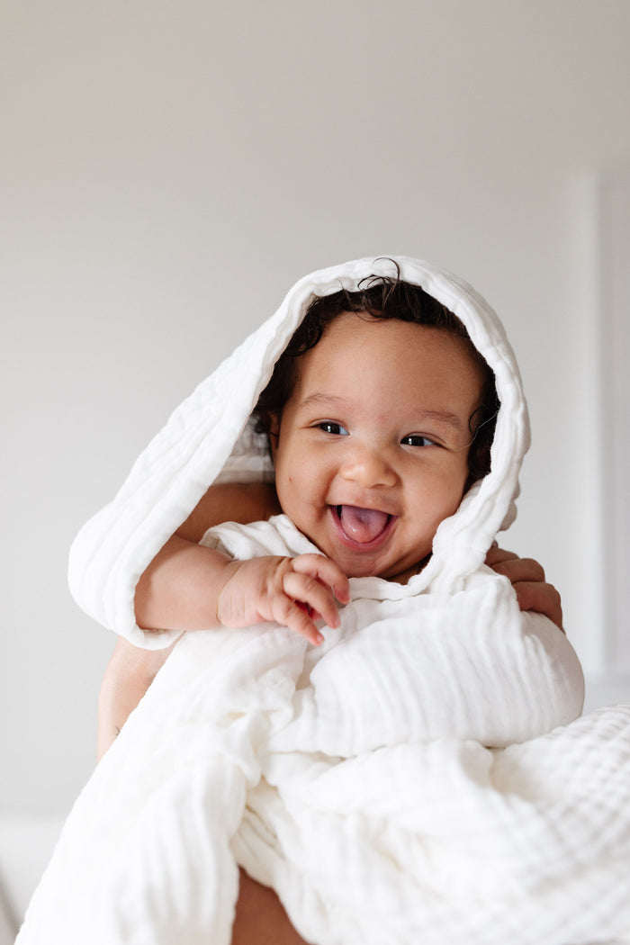 Bath - Baby/Toddler Hooded Towel - White