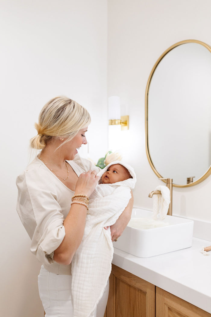 Bath - Baby/Toddler Hooded Towel - White