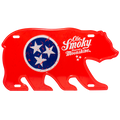 BEAR CUTOUT LICENSE PLATE