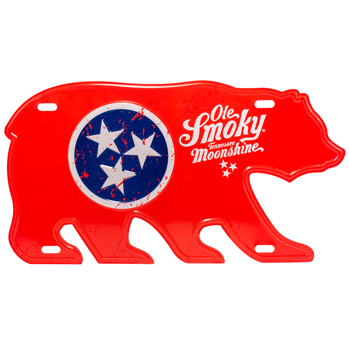 BEAR CUTOUT LICENSE PLATE
