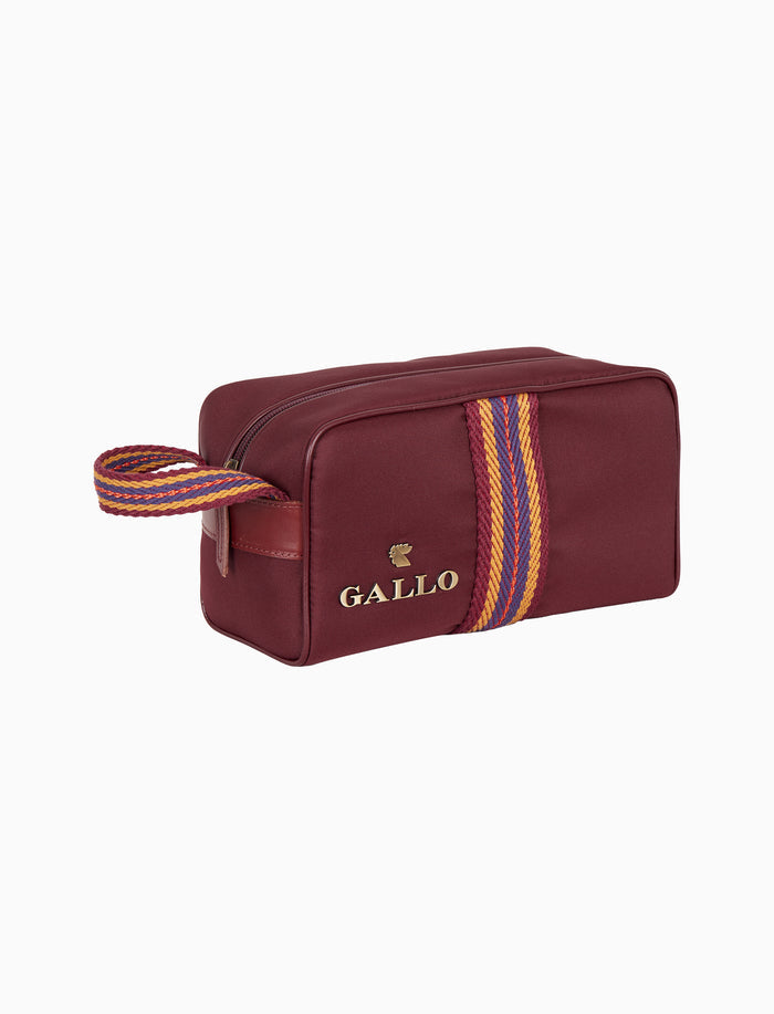 Beauty unisex tinta unita bordò con nastro spigato ed inseriti in pelle - Gallo 1927 - Official Online Shop