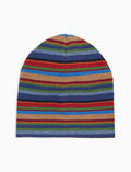 Berretto reversibile unisex pile blu righe multicolor - Gallo 1927 - Official Online Shop