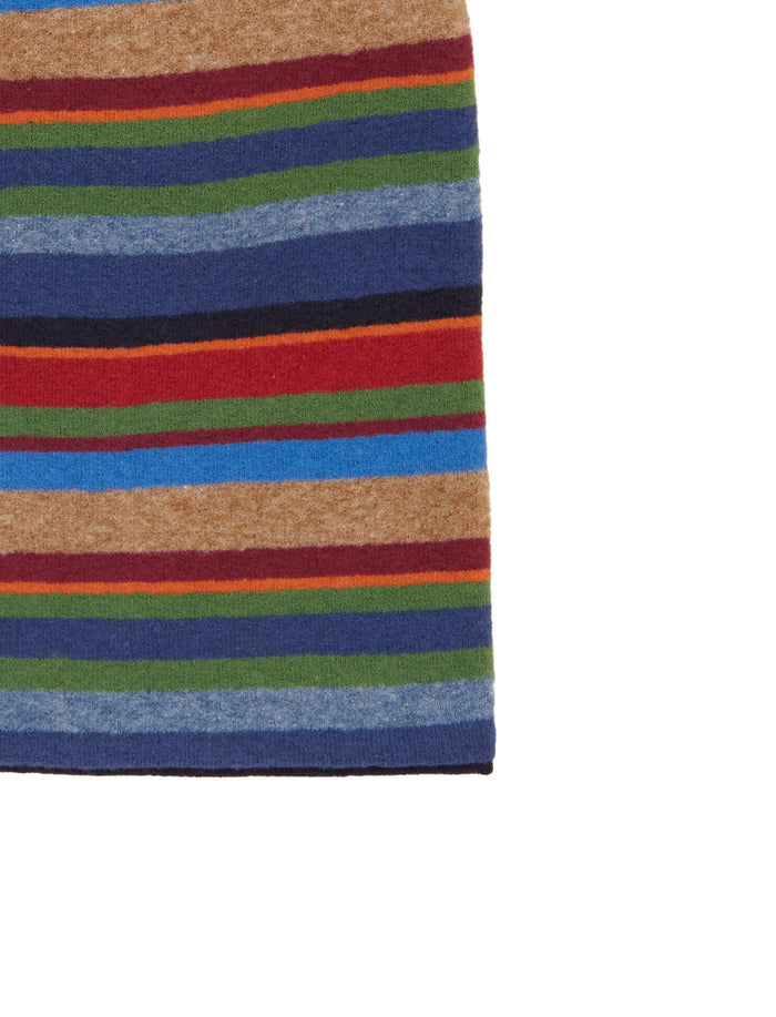 Berretto reversibile unisex pile blu righe multicolor - Gallo 1927 - Official Online Shop