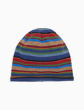 Berretto unisex pile blu righe multicolor - Gallo 1927 - Official Online Shop