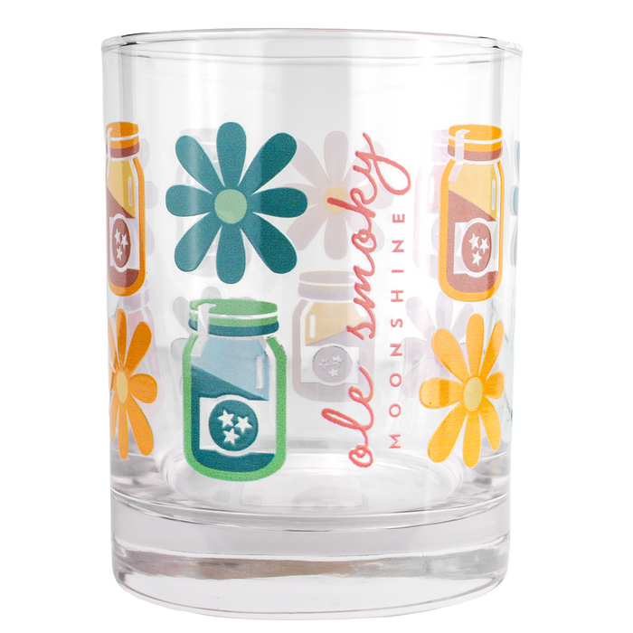 BOOZE AND BLOOMS ROCKS GLASS