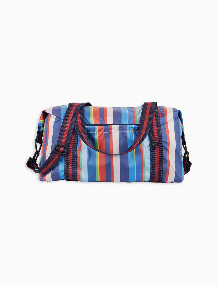 Borsone superlight pocket unisex righe multicolor blu con nastro spigato - Gallo 1927 - Official Online Shop