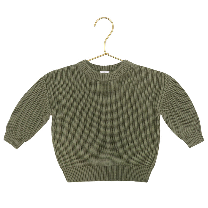 Olive Sweater / Newborn-3 Month