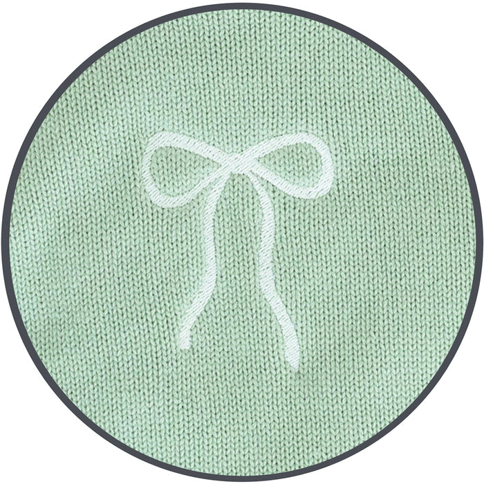 Bow Embroidery - Knit Onesie