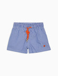 Boxer mare bambino fantasia seersucker blu - Gallo 1927 - Official Online Shop