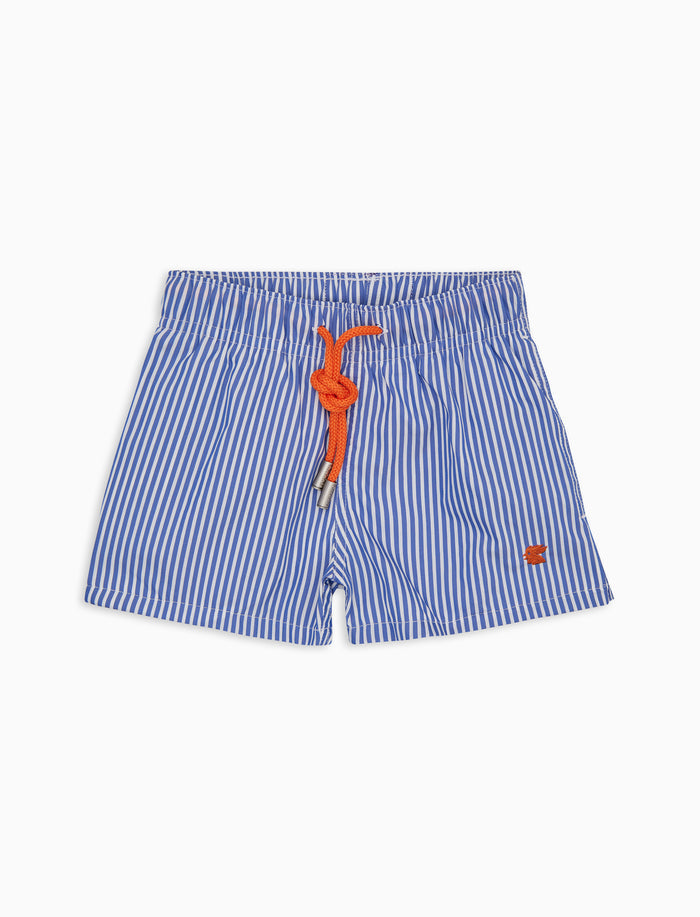 Boxer mare bambino fantasia seersucker blu - Gallo 1927 - Official Online Shop