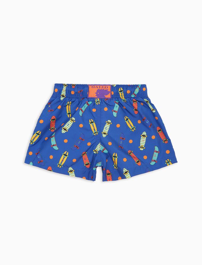 Boxer mare bambino fantasia skateboard su fondo blu - Gallo 1927 - Official Online Shop
