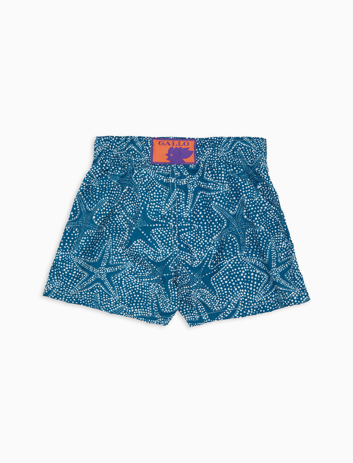 Boxer mare bambino fantasia stelle marine blu - Gallo 1927 - Official Online Shop