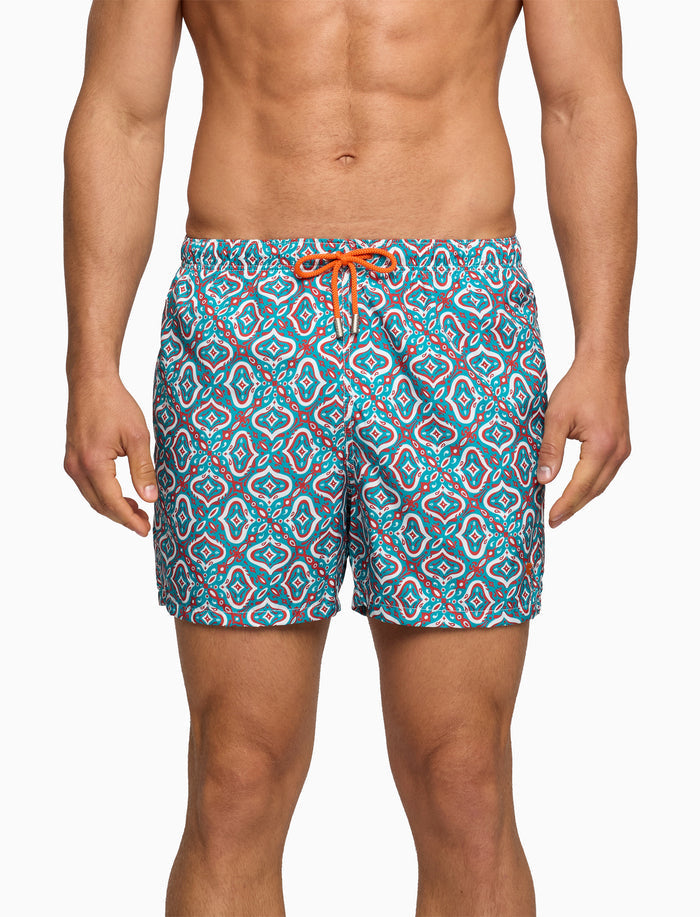 Boxer mare uomo fantasia bandana color pavone - Gallo 1927 - Official Online Shop