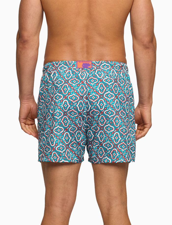 Boxer mare uomo fantasia bandana color pavone - Gallo 1927 - Official Online Shop