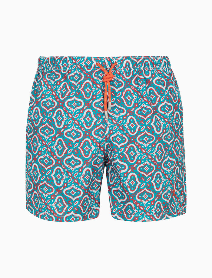 Boxer mare uomo fantasia bandana color pavone - Gallo 1927 - Official Online Shop