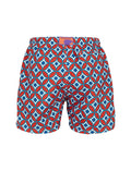 Boxer mare uomo fantasia cerchi intrecciati rosso - Gallo 1927 - Official Online Shop