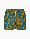 Boxer mare uomo fantasia fiori ananas e angurie azzurro - Gallo 1927 - Official Online Shop