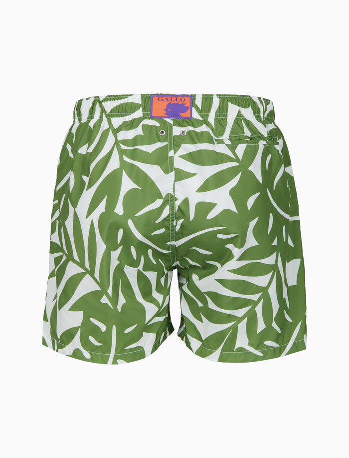 Boxer mare uomo fantasia foglie bicolor verde - Gallo 1927 - Official Online Shop