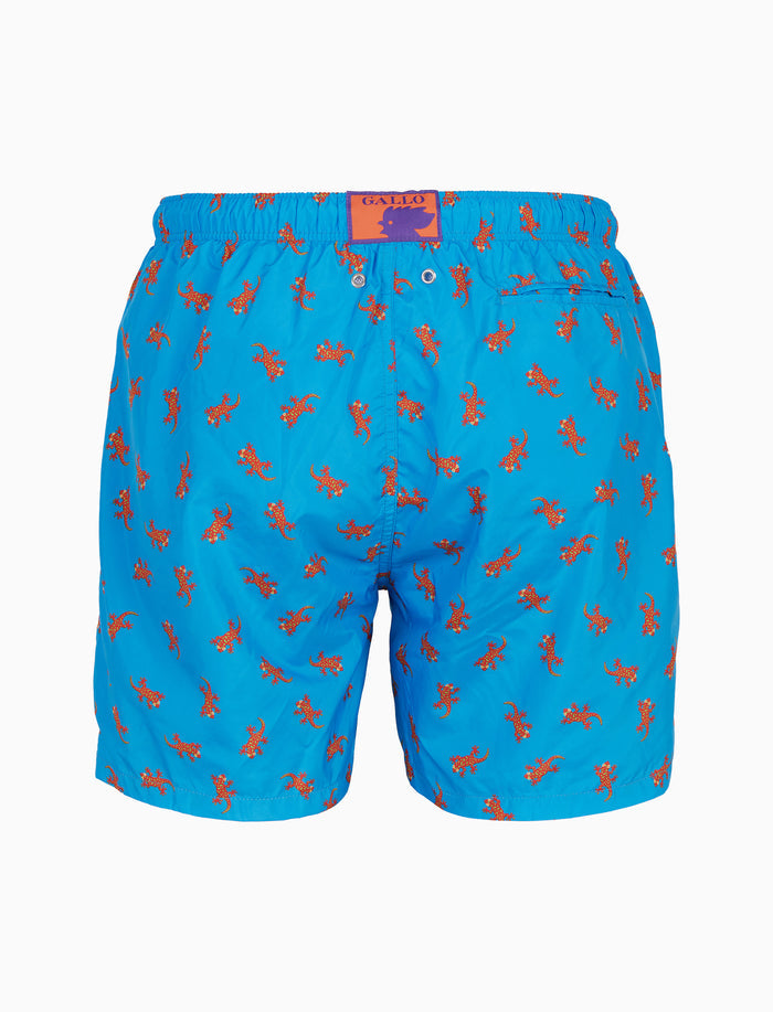 Boxer mare uomo fantasia geko su fondo azzurro - Gallo 1927 - Official Online Shop