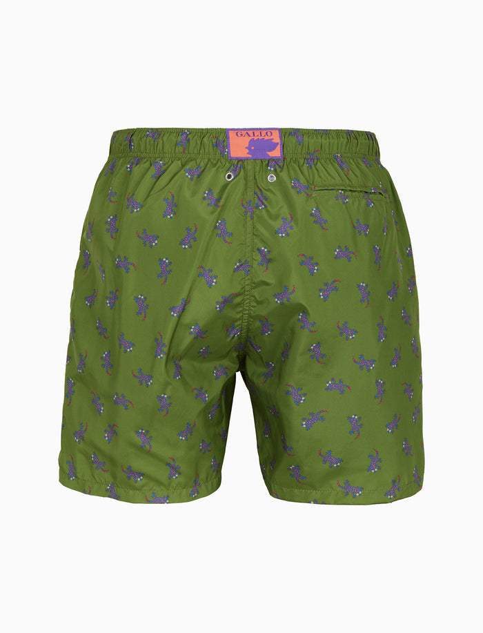 Boxer mare uomo fantasia geko su fondo verde - Gallo 1927 - Official Online Shop