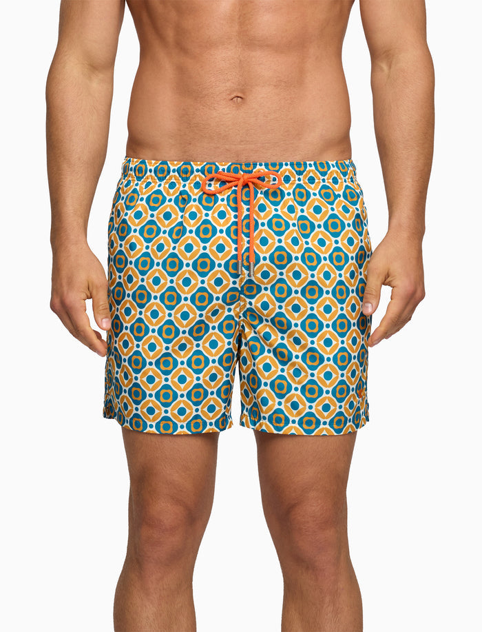 Boxer mare uomo fantasia geometrico giallo - Gallo 1927 - Official Online Shop