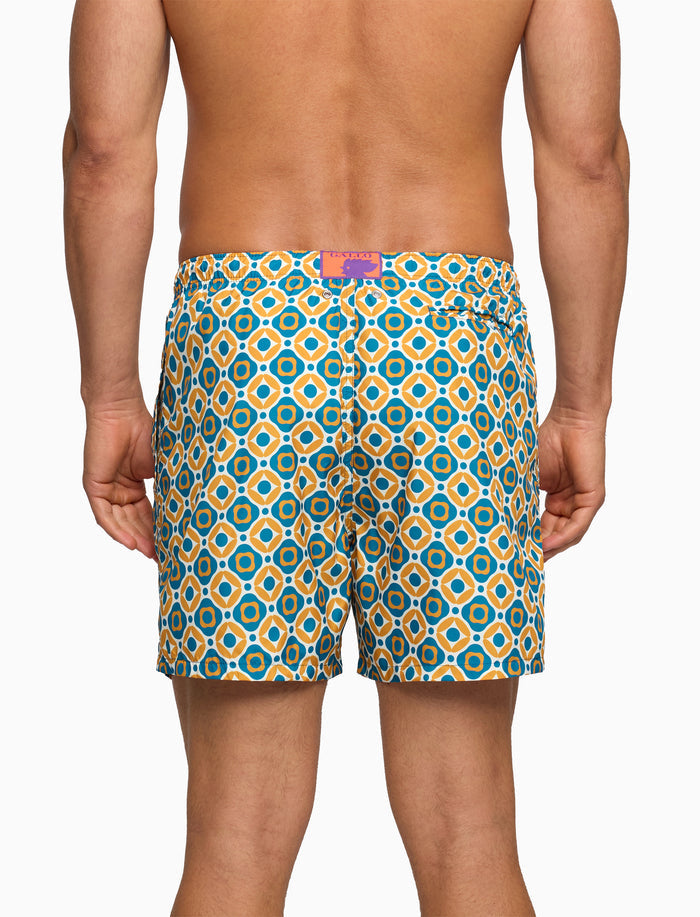 Boxer mare uomo fantasia geometrico giallo - Gallo 1927 - Official Online Shop