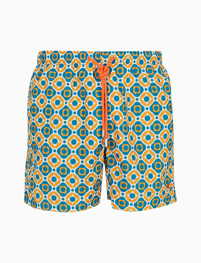 Boxer mare uomo fantasia geometrico giallo - Gallo 1927 - Official Online Shop