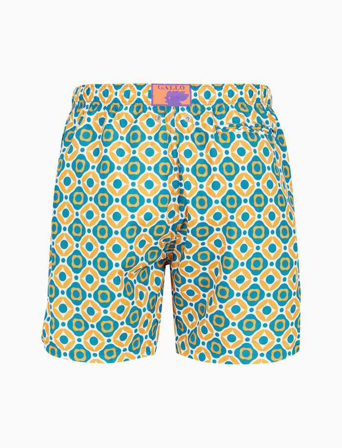 Boxer mare uomo fantasia geometrico giallo - Gallo 1927 - Official Online Shop