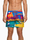 Boxer mare uomo fantasia paesaggio color pavone - Gallo 1927 - Official Online Shop
