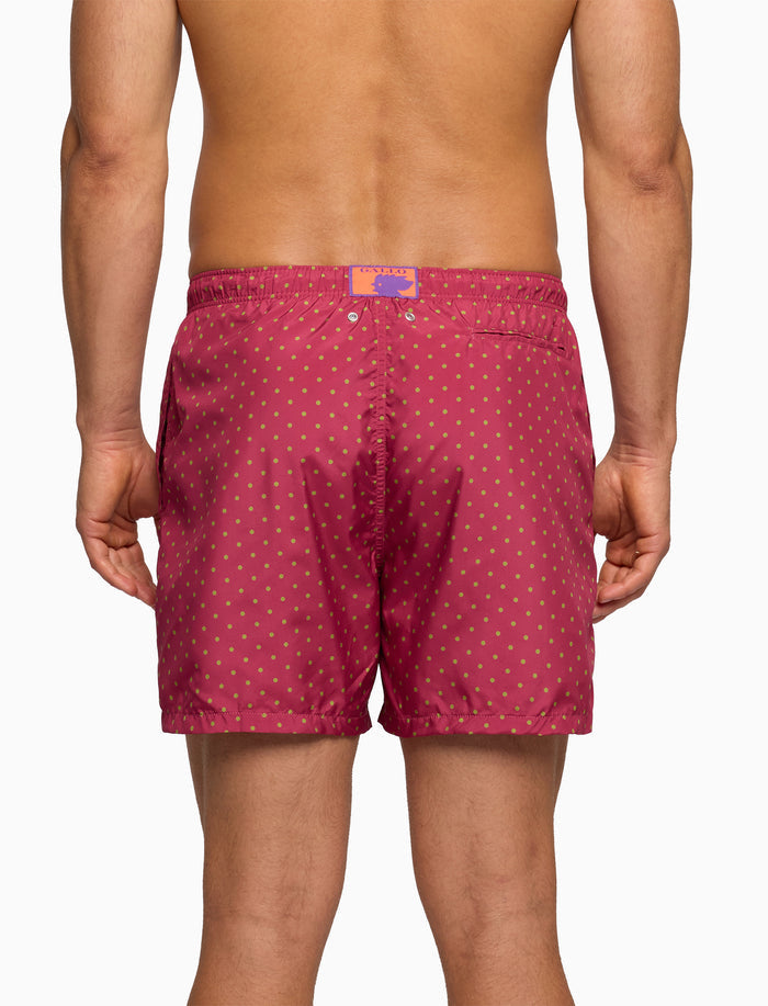 Boxer mare uomo fantasia pois fucsia - Gallo 1927 - Official Online Shop
