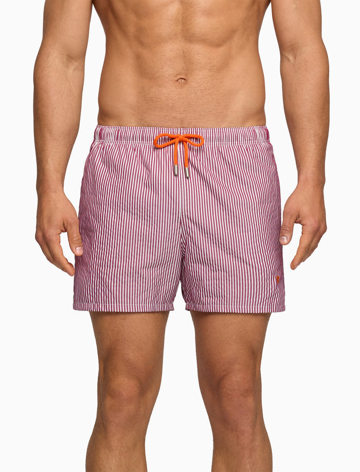 Boxer mare uomo fantasia seersucker bordò - Gallo 1927 - Official Online Shop