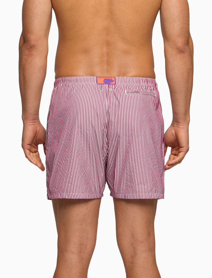 Boxer mare uomo fantasia seersucker bordò - Gallo 1927 - Official Online Shop