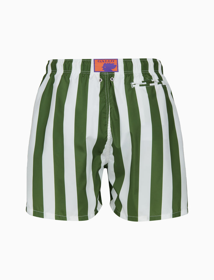 Boxer mare uomo righe bicolore verde - Gallo 1927 - Official Online Shop