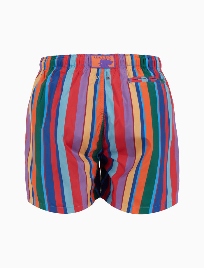 Boxer mare uomo righe multicolor rosso - Gallo 1927 - Official Online Shop