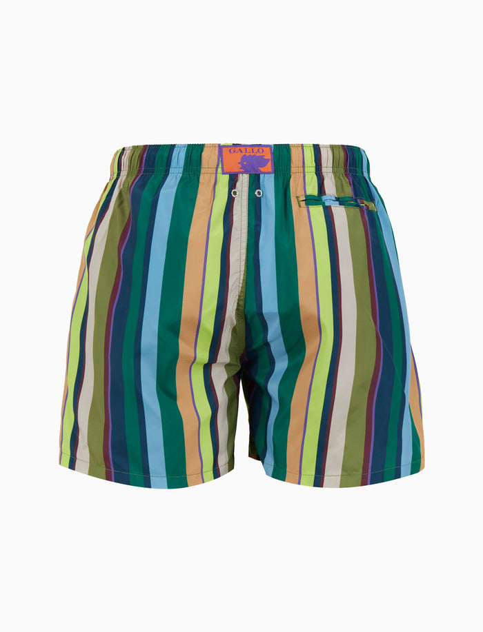 Boxer mare uomo righe multicolor verde - Gallo 1927 - Official Online Shop