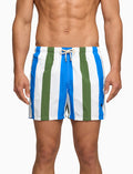 Boxer mare uomo righe tricolor verde - Gallo 1927 - Official Online Shop