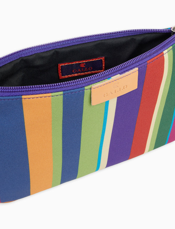 Bustina contemporary unisex blu righe multicolor - Gallo 1927 - Official Online Shop