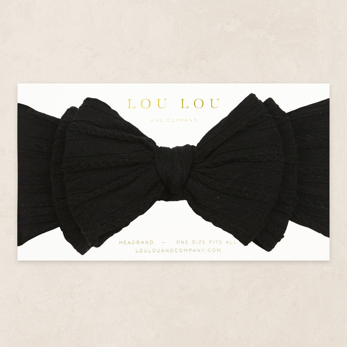 Cable Knit Headband - Black
