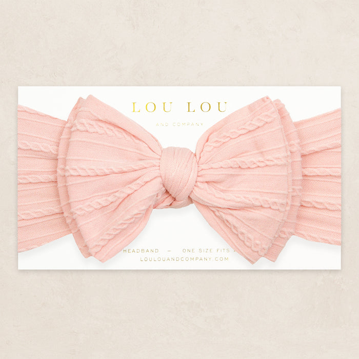 Cable Knit Headband - Blush