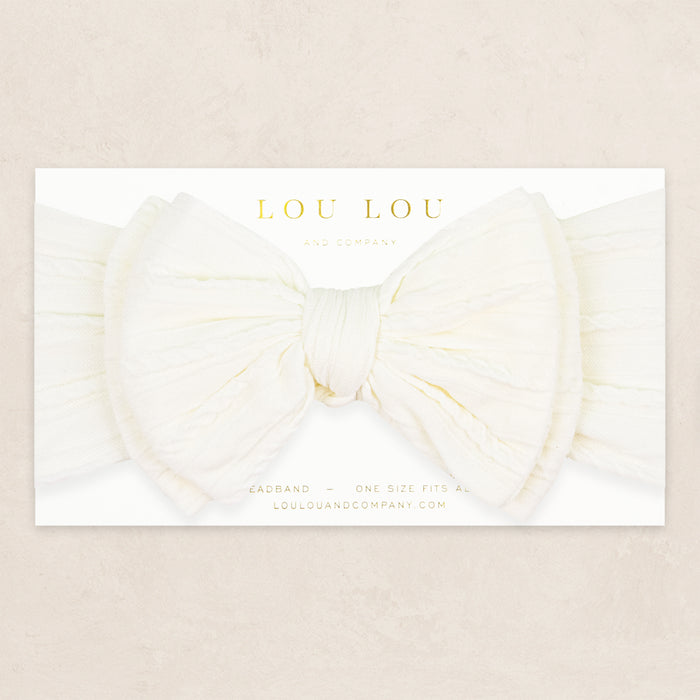 Cable Knit Headband - Ivory