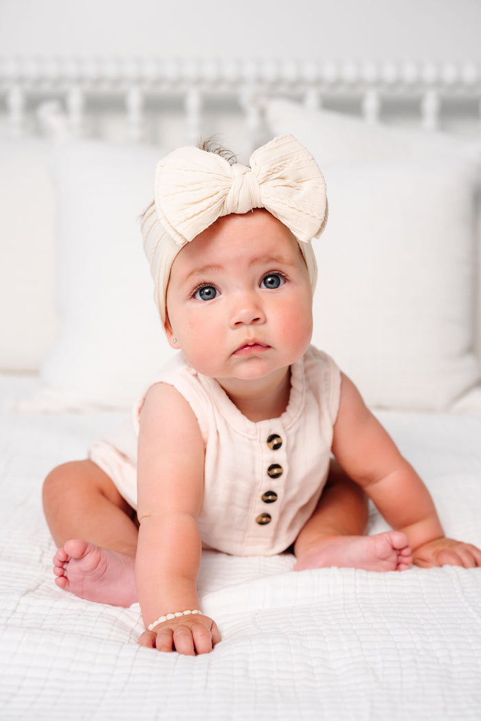 Cable Knit Headband - Oat