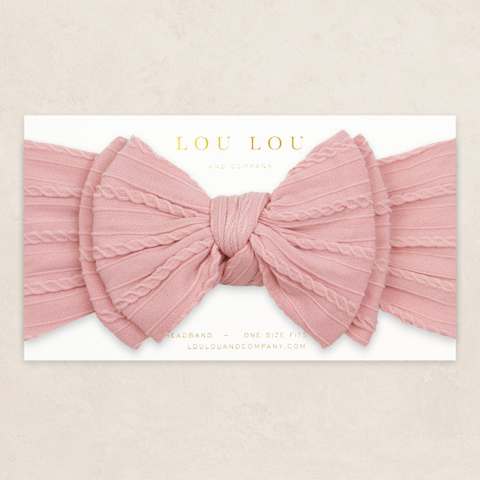 Cable Knit Headband - Rose