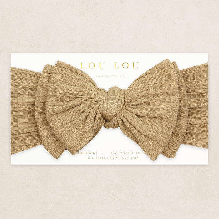 Cable Knit Headband - Tan