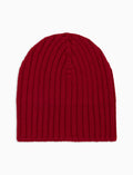 Calotta bambino lana, seta e cashmere rossa a coste tinta unita - Gallo 1927 - Official Online Shop
